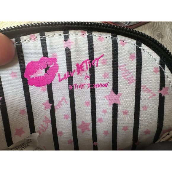 LUV BETSEY By Betsey Johnson Black and White Cat Purse/Wristlet - Picture 11 of 15